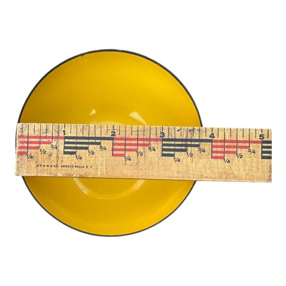 Cathrine Holm Of Norway Lotus Yellow Bowl 4" MCM Enamelware Collectible Kitchen - Picture 4 of 5